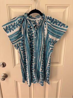 Victoria Dunn Bays Blouse Size XL